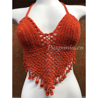 Carbon38, Tops, Carbon38 Seminyak Sayang Macrame Crochet Sports Bra In  Red Dahlia Size Small