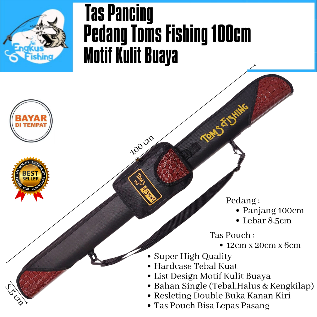Jual Tas Pancing Model Pedang Hard Case Hitam Dm Fishing 60 80 100