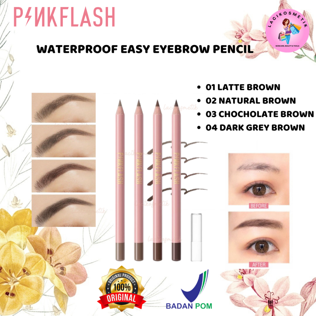 Jual Lacikosme Pinkflash Waterproof Easy Eyebrow Pencil Pensil Alis Waterproof Bpom Shopee 