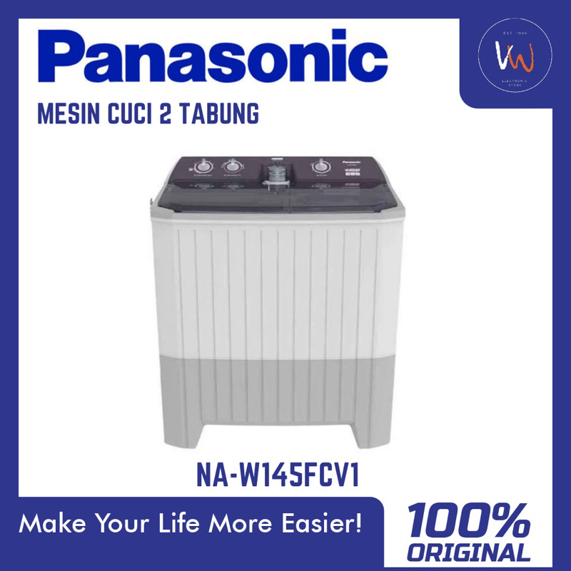 Jual Mesin Cuci 2 Tabung Panasonic NA- W145FCV1 / Mesin Cuci Rumah