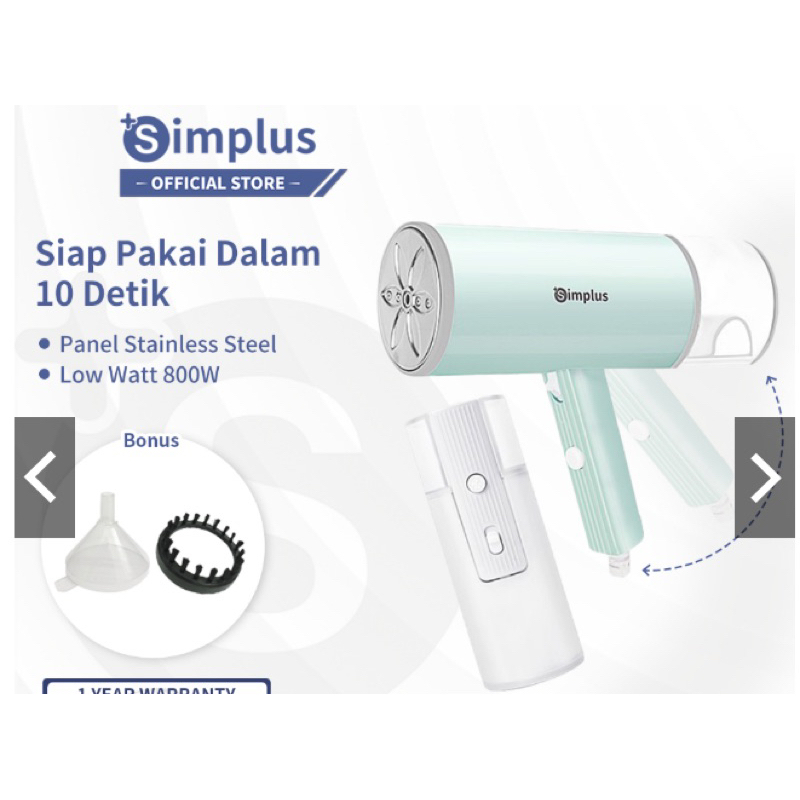 Jual Simplus Setrika Uap Low Watt W Lipat Ringan Portable Travel