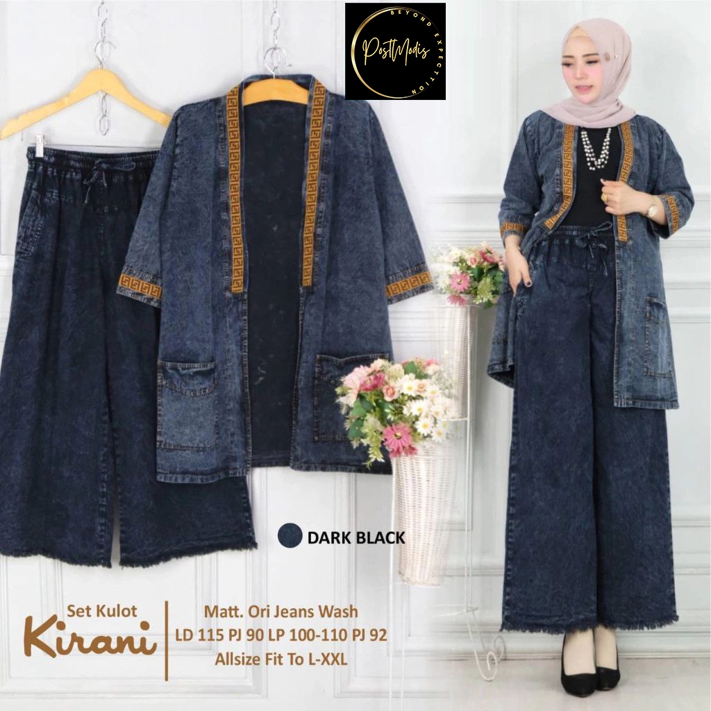 Jual KIRANI SET JEANS SETELAN PRETTY CARDY DAN INARA KULOT RAWIS SNOW ...
