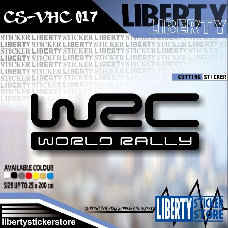 Jual Bebas Pilih Warna & Ukuran | Cutting Sticker WRC World Rally ...