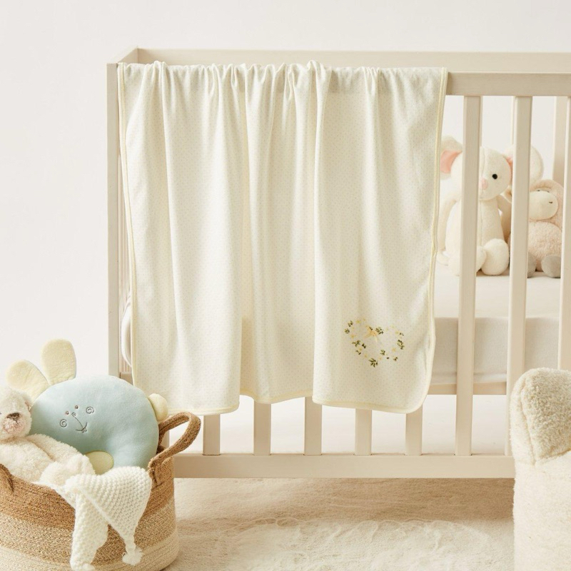 Jual Giggles Embroidered Receiving Blanket 78X78 Cms Shopee Indonesia