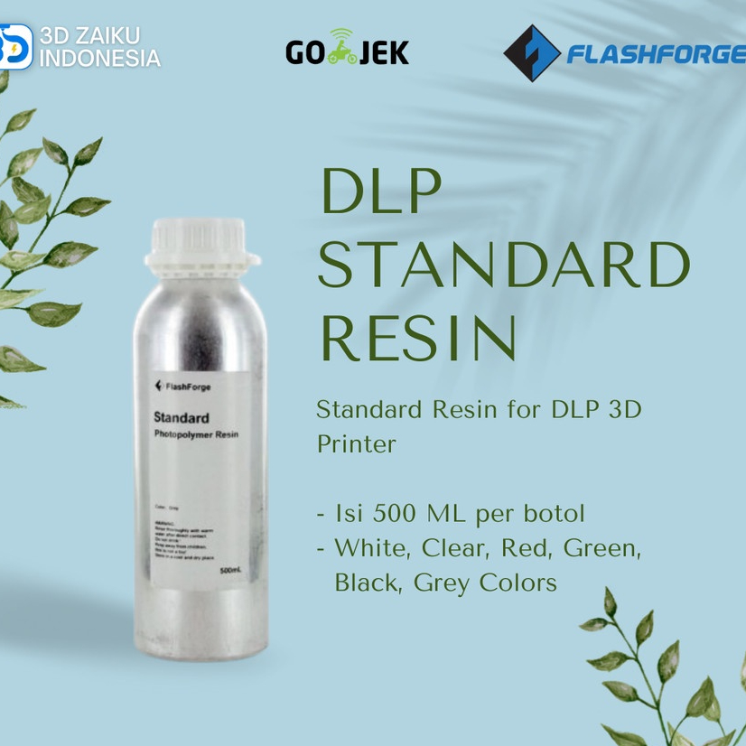 Jual Flashforge Premium Standard Resin for DLP LCD MSLA 3D Printer ...