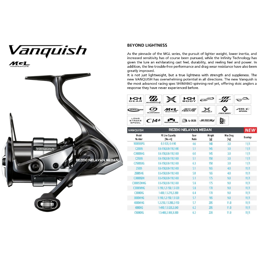 Moulinet Shimano Vanquish C5000XG – Toupie, Occasion, état Correct