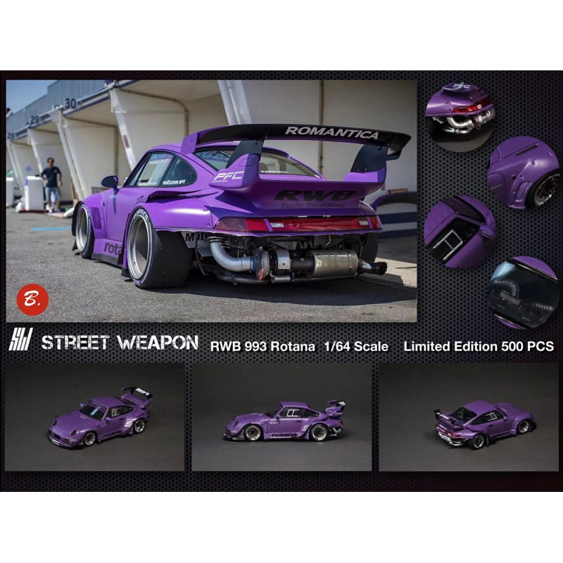 Jual Street Weapon 1:64 RWB 993 Rotana Low Wing | Shopee Indonesia