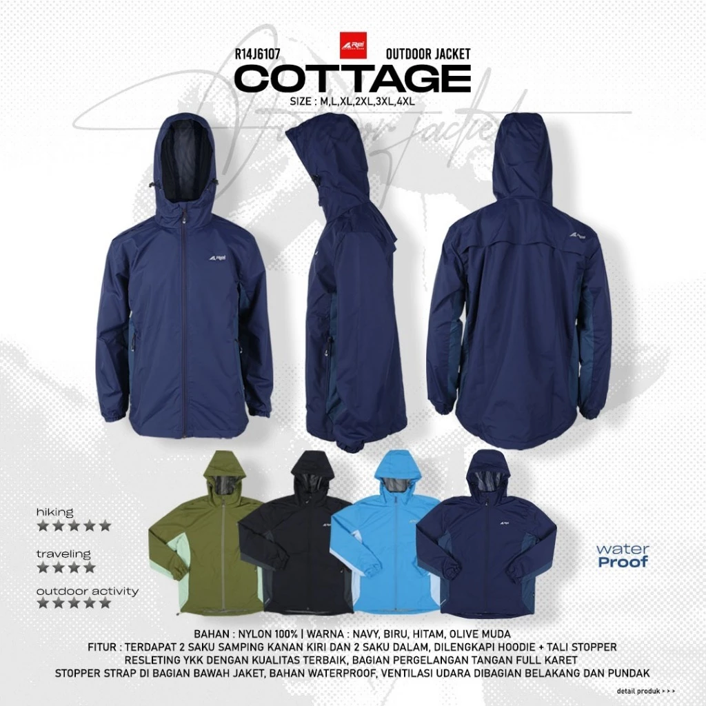 Jaket Gunung Pria Cottage Arei Outdoorgear