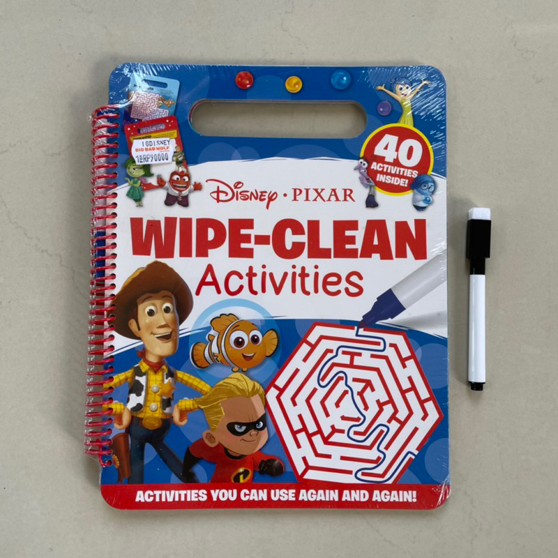 Jual Buku ORI | Disney Pixar Wipe Clean Activities Import Book | Shopee ...