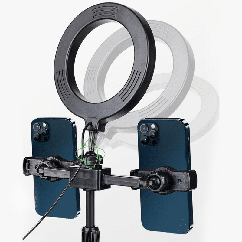 Jual ANG lightning ring light 16cm + tripod hp + 2 holder mini stand ...