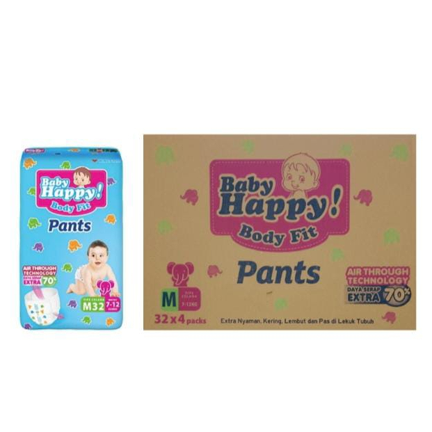 Jual Baby Happy Pants Harga untuk 4 bal ukuran M32/L28 | Shopee Indonesia