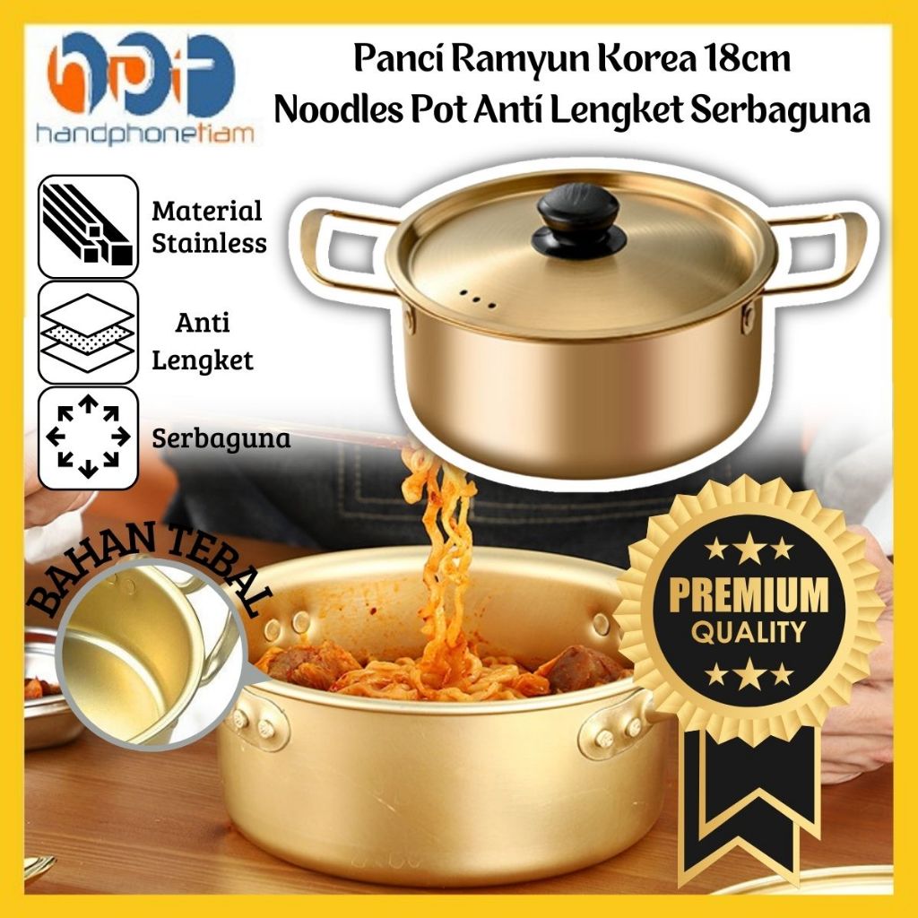 Jual Panci Ramyun Korea 18cm Stainless Steel Noodle Pot/Panci Untuk ...