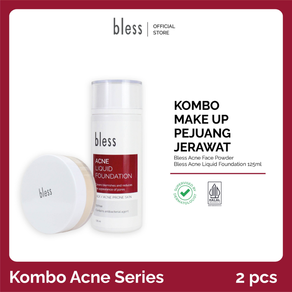 Jual [BUNDLE] Bless - Kombo Make Up Pejuang Jerawat (Acne Face Powder ...