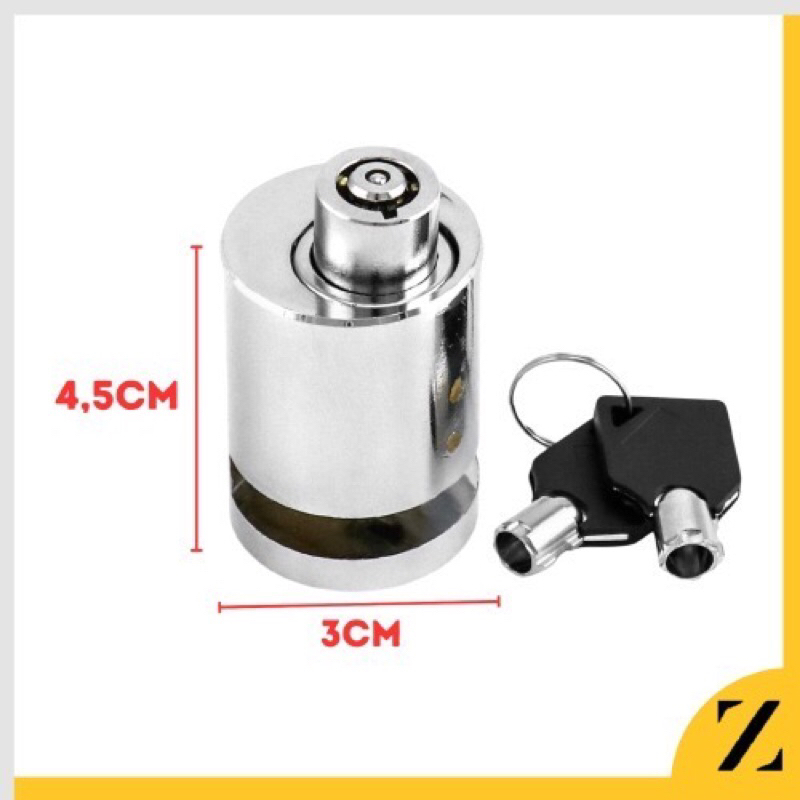 Jual gembok cakram bulat baja anti maling motor kuat lock piringn roda ...