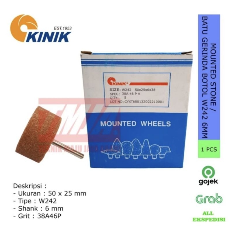 Jual QH! KINIK Mounted Stone / Batu Gerinda Botol W242 6mm | Shopee ...