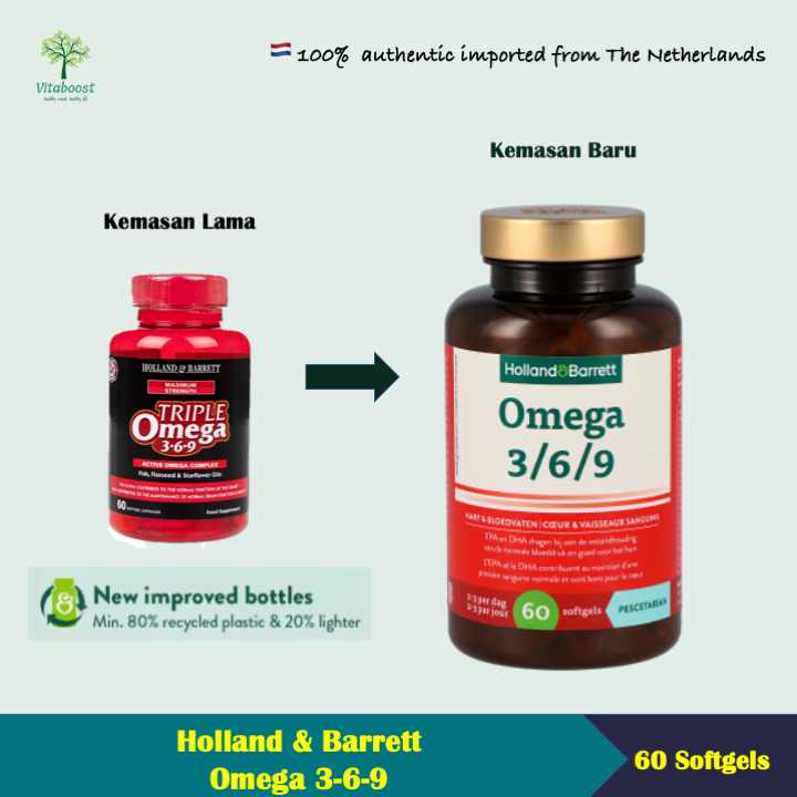 Jual Holland & Barrett Triple Omega 369 1200mg (60 Softgels) Shopee