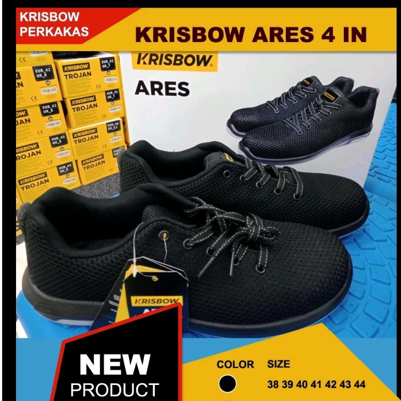 Jual Krisbow Safety Shoes Ares 4 Inch Warna Hitam Shopee Indonesia