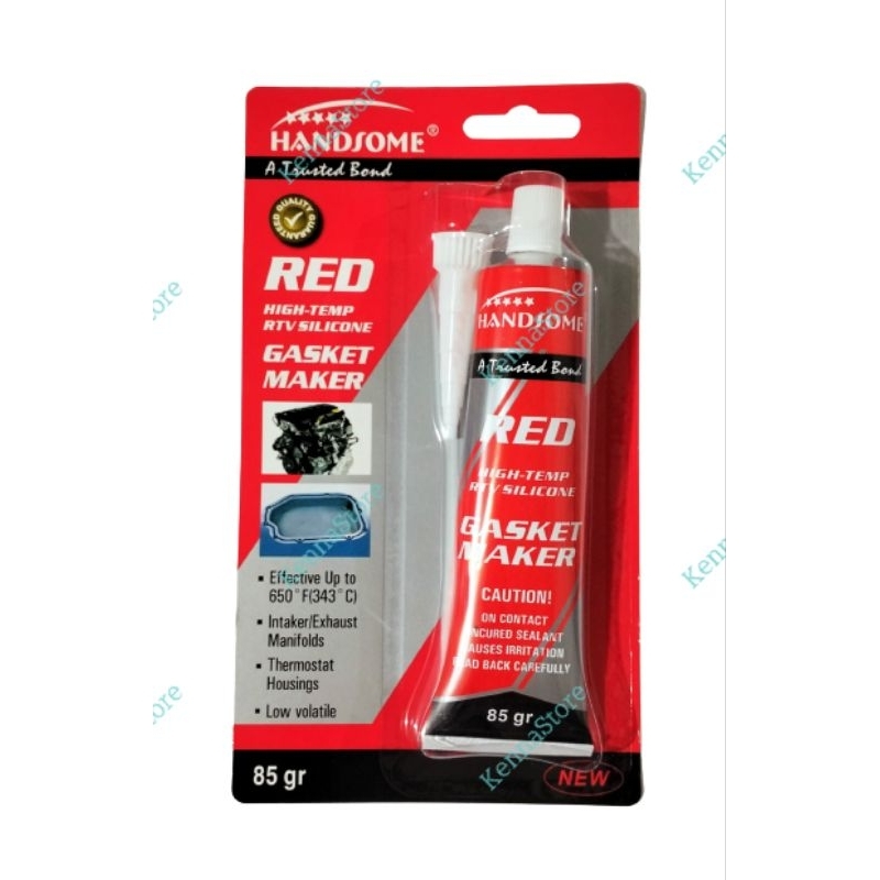 Jual Lem Red Silicone Gasket Tahan Panas merk Handsome 85 gr High-Temp ...