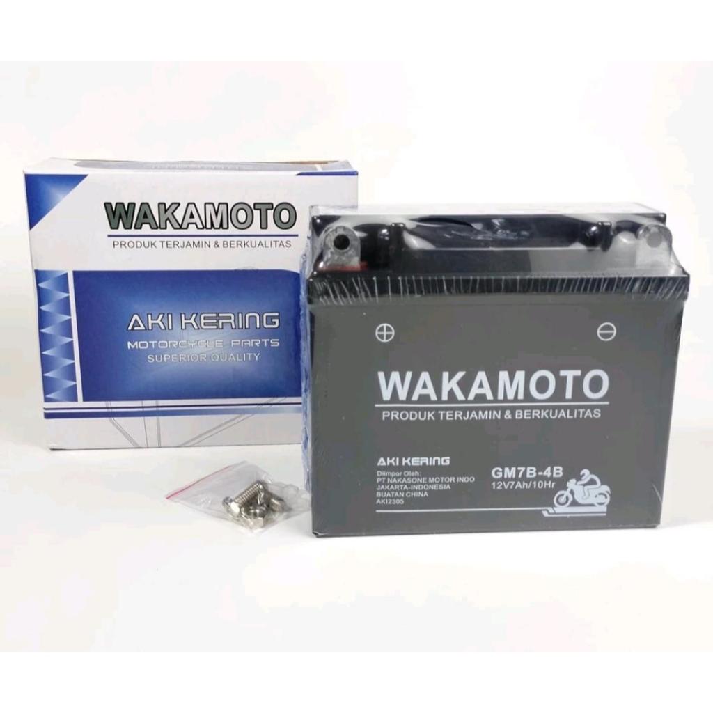 Jual Aki Motor Kering Accu GM7B-4B TIGER NOUVO SCORPIO Z Wakamoto