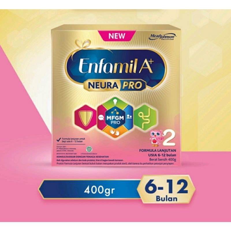 Jual Enfamil A+ 2 400GRAM Susu formula lanjutan untuk bayi usia 612 bulan Dengan kandungan