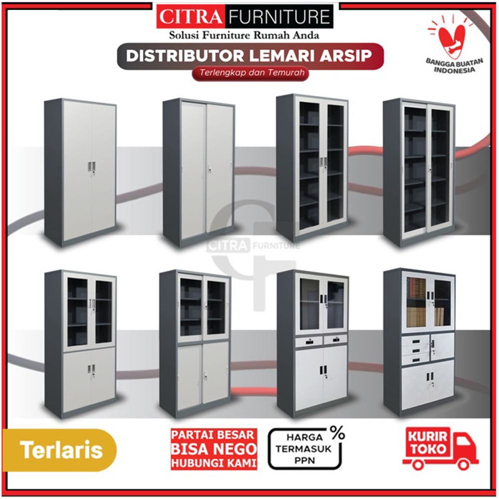 Jual Citra Furniture SHUMO ® Lemari Arsip Besi Kantor 2 Pintu Tinggi ...