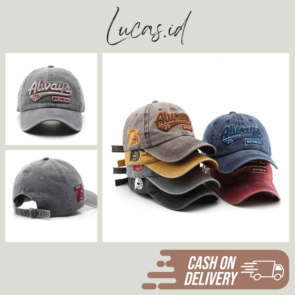 Jual Topi Baseball Cap Sport Fashion Unisex Logo ALWAYS NYC (TOP075 ...