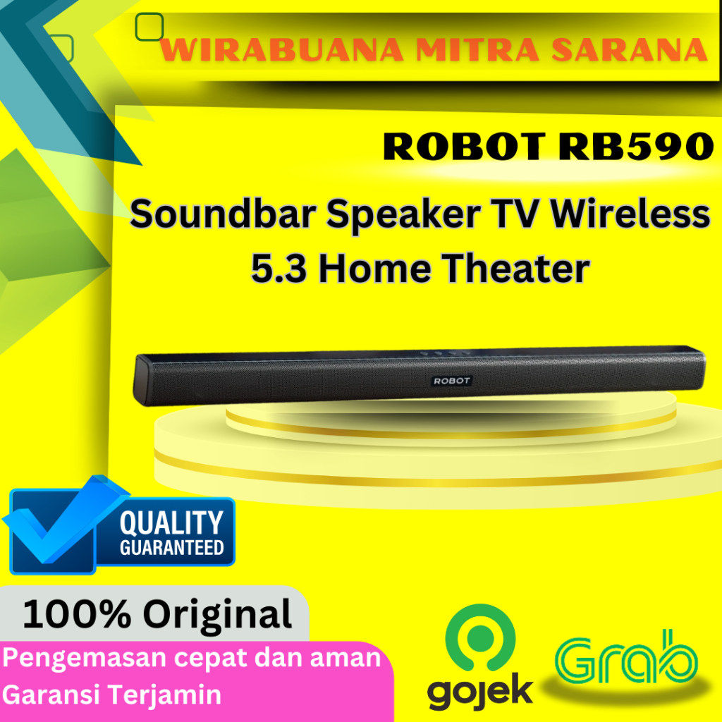 Jual ROBOT RB590 Soundbar Speaker TV Wireless 5.3 Home Theater Dual ...