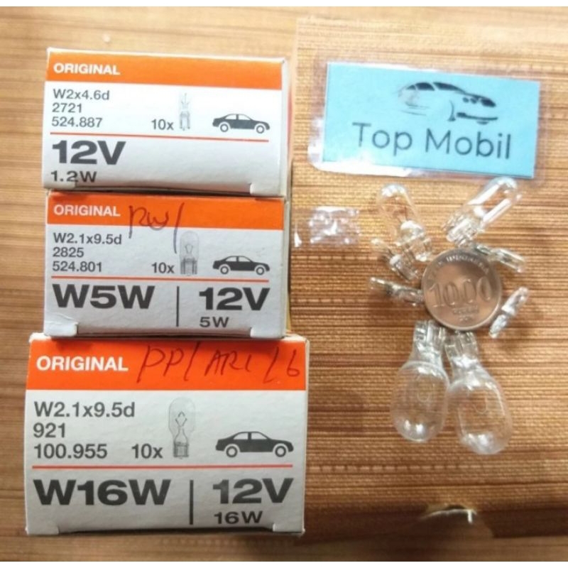 Jual Bohlan colok Tusuk type 12volt T5 T10 T15 W5W W16W W1,2W osram ...