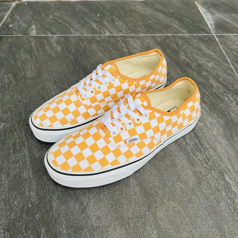 Vans authentic 2024 checkerboard yellow