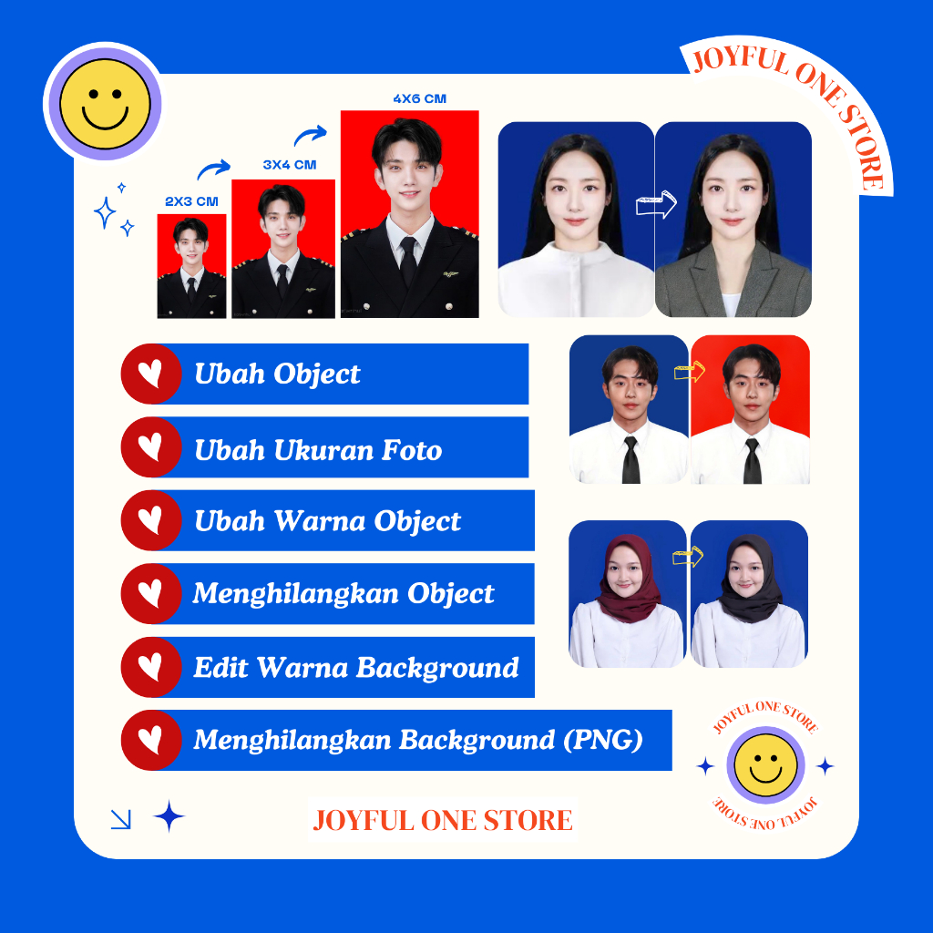 Jual JASA EDIT PAS FOTO / EDIT FOTO / EDIT WAJAH / EDIT BACKGROUND