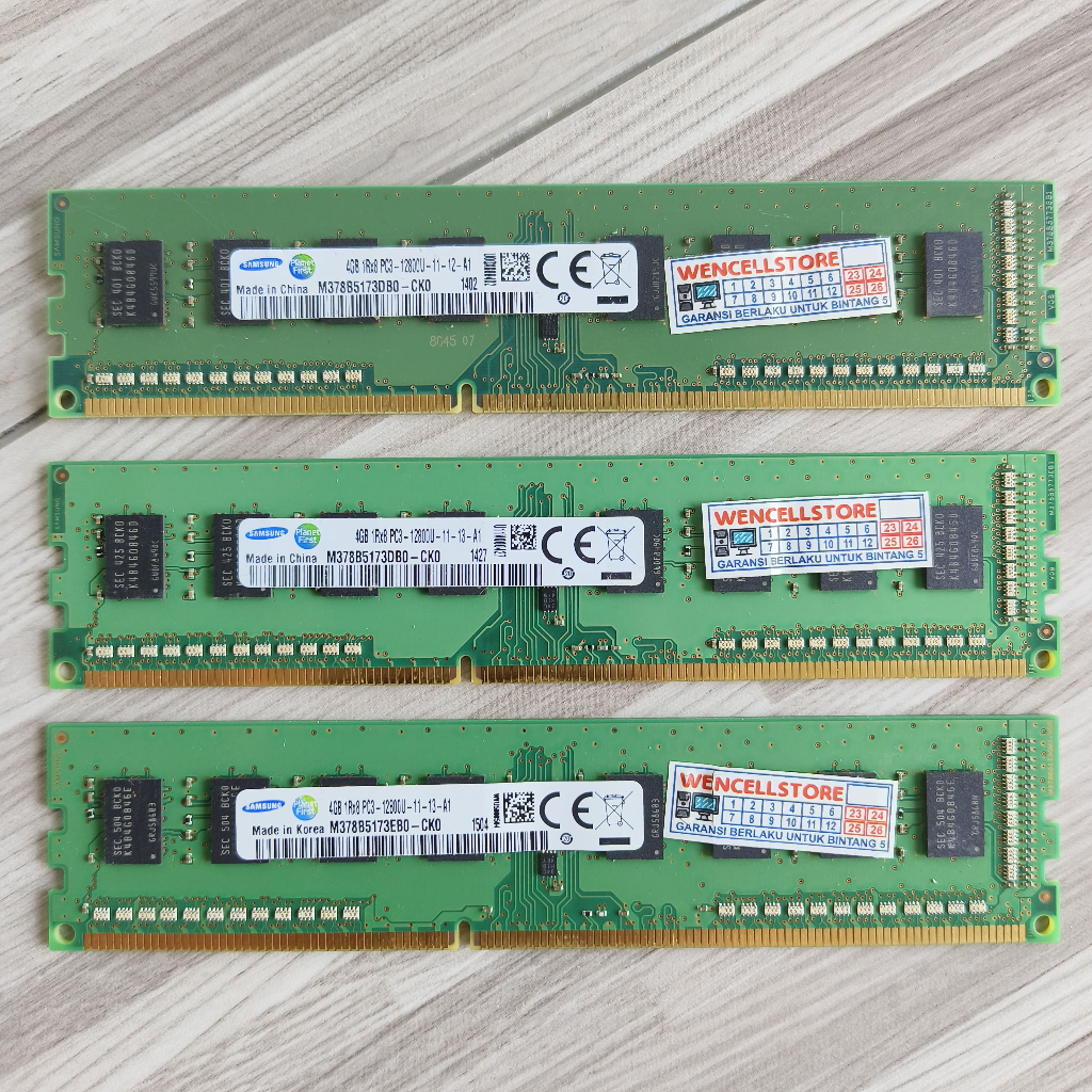 RAM KOMPUTER SAMSUNG 4GB DDR3 1600MHZ/1333MHZ