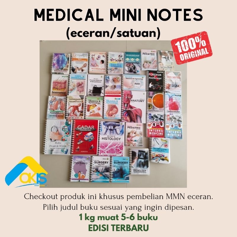 Jual [1kg Muat 5-6 Buku] BUKU MEDICAL MINI NOTES ORIGINAL - THT ...