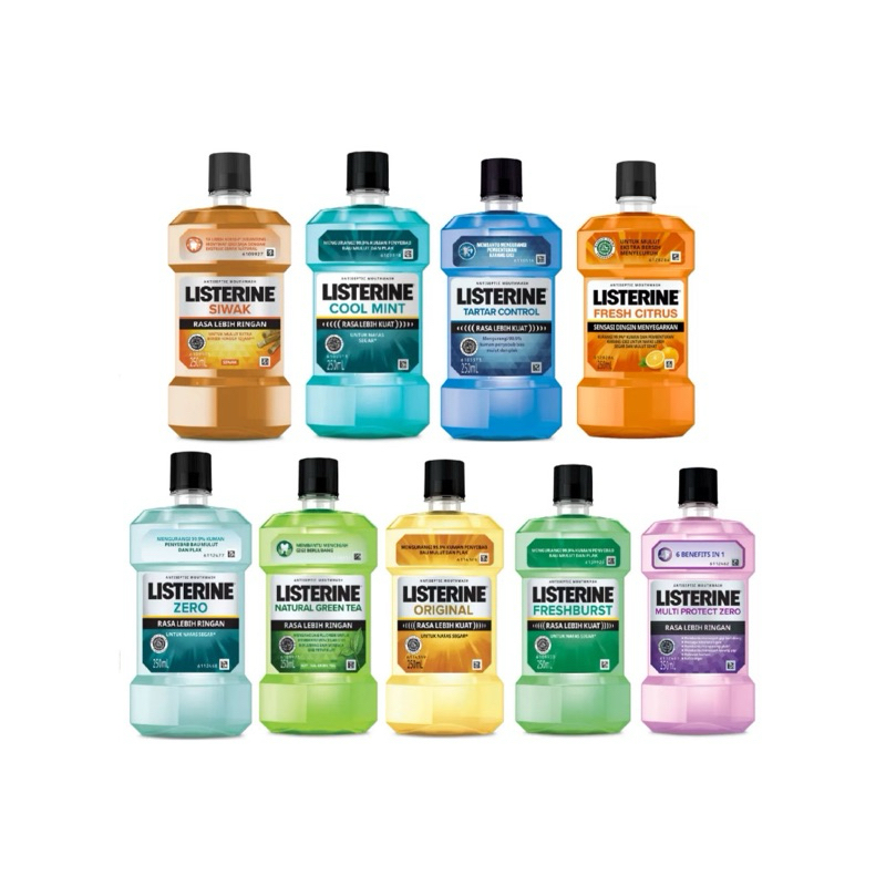 Jual Listerine Antiseptic Mouthwash 250ml Shopee Indonesia