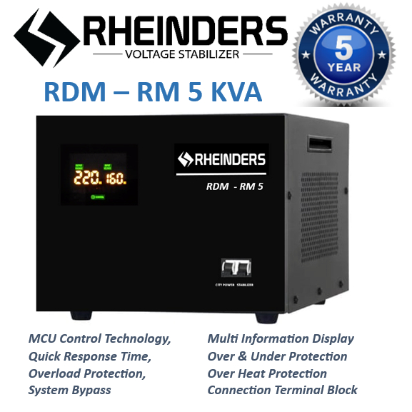Jual Stabilizer Listrik RHEINDERS 5 Kva / Stabilizer Digital RHEINDERS ...