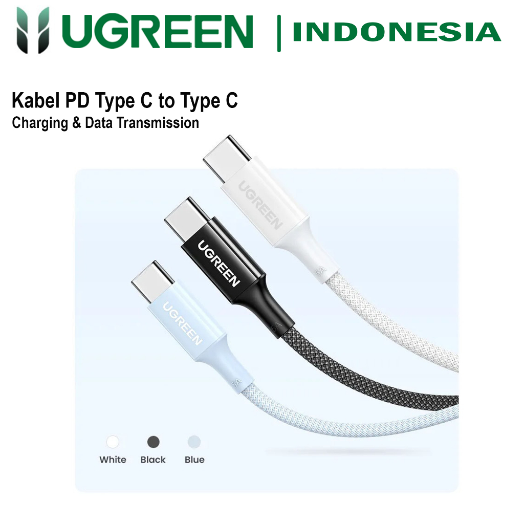 Jual UGREEN Kabel PD Type C to Type C Silicone Fast Charging Max 100w ...