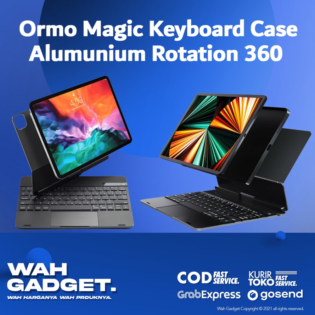 Jual Ormo Floating Magic Keyboard Alumunium With Trackpad For iPad Pro