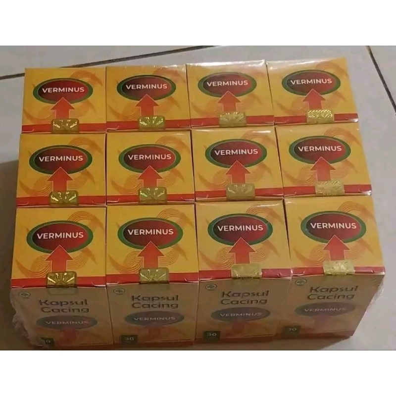 Jual Verminus Kapsul Cacing atasi Demam,Typus & DBD @12kapsul | Shopee ...