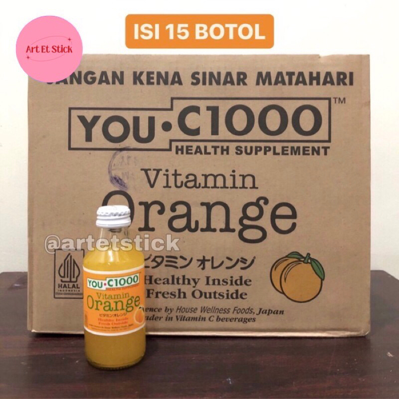 Jual 1 Dus YOU C 1000 Vitamin Orange Isi 15 Botol Kaca | Shopee Indonesia