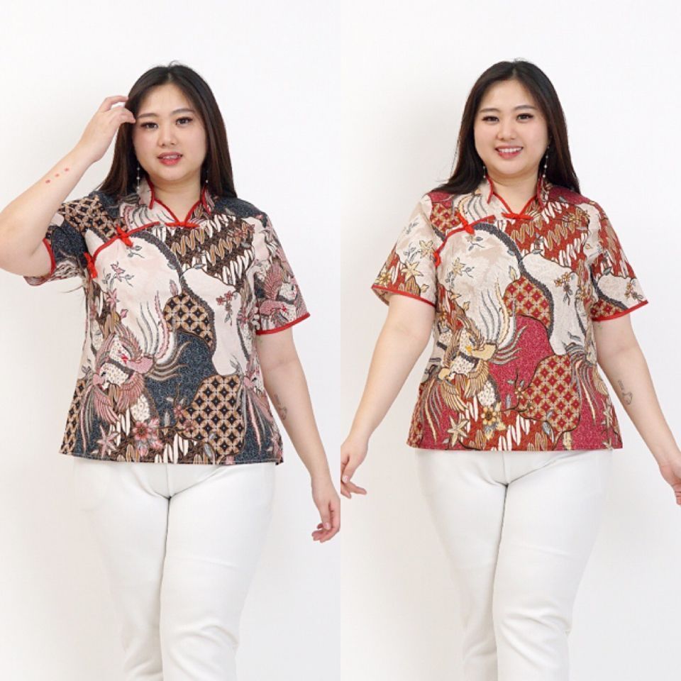 Jual Atasan Baju Batik Wanita Jumbo Big Size Baju Imlek Chinese Cny Ld