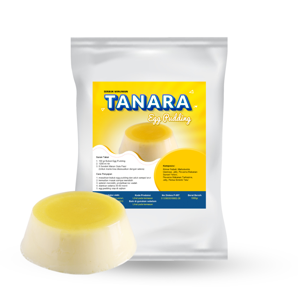 Jual Egg Pudding Powder 1kg Bubuk Topping Minuman Puding Tanara Powder Shopee Indonesia