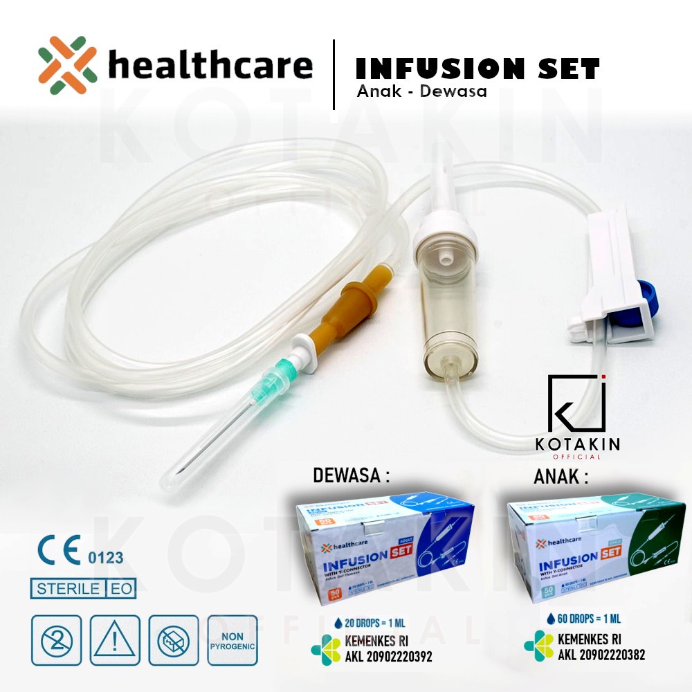 Jual Selang Infus Dewasa | Infuset Infusion Set HEALTHCARE | Shopee ...