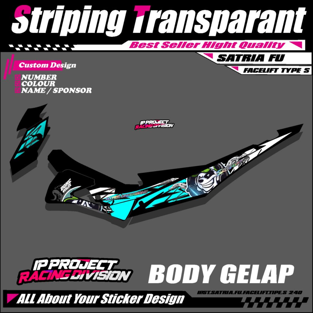 Jual SATRIA FU FACELIFT TIPE S (COD) STIKER STRIPING MOTOR SUZUKI ...