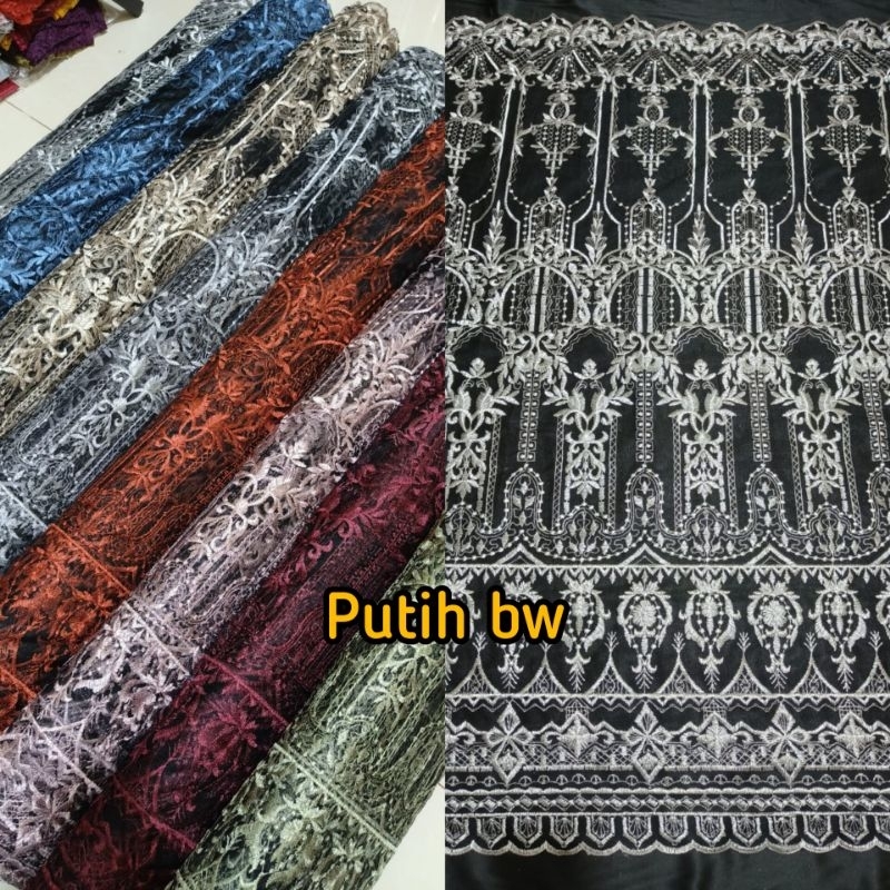 Jual Kain Tile tulle Elisab Sapto Dasar hitam / Elisab Sapto etnik ...