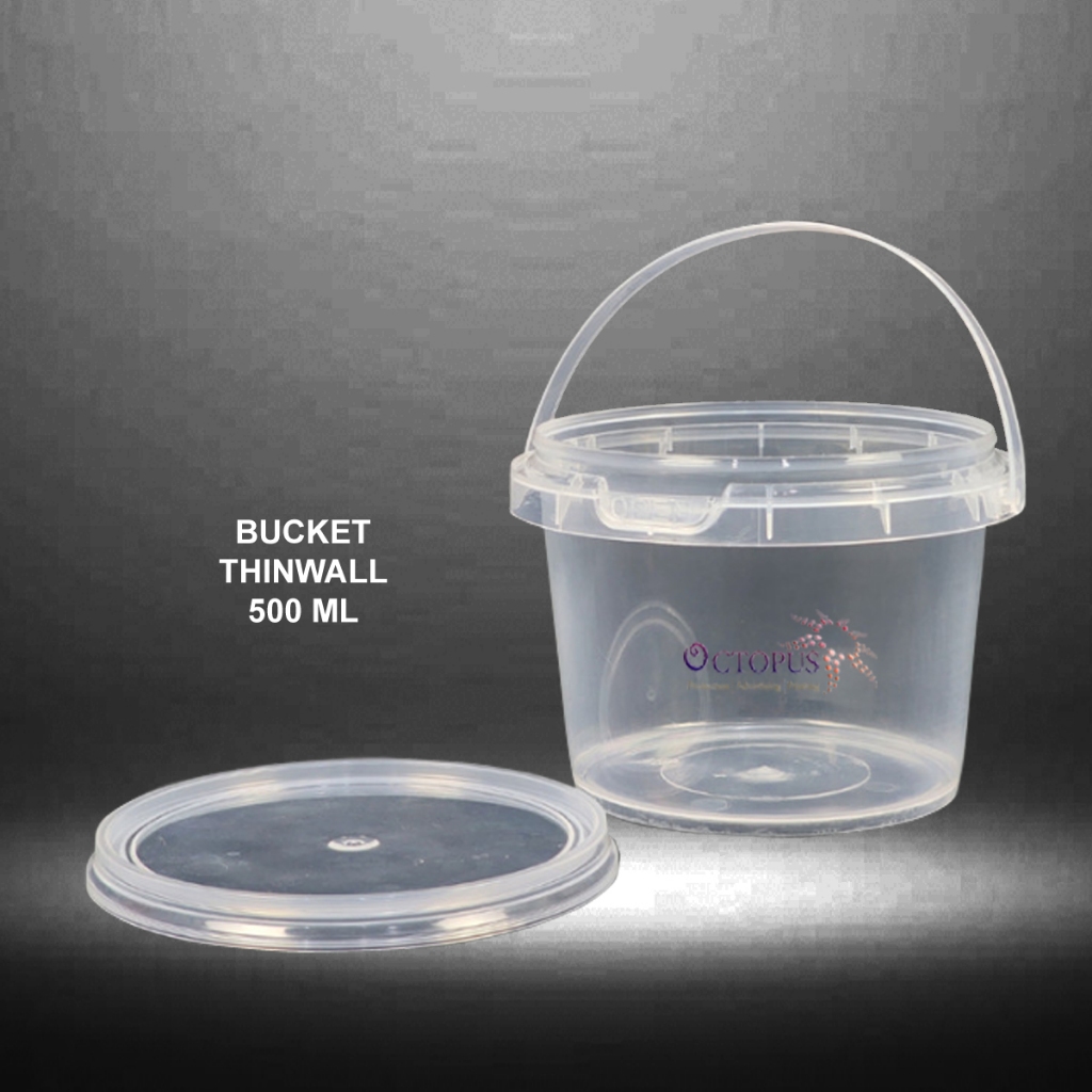 Jual Kemasan Toples Bucket Thinwall Ember Seal 500ml + Handle | Shopee ...