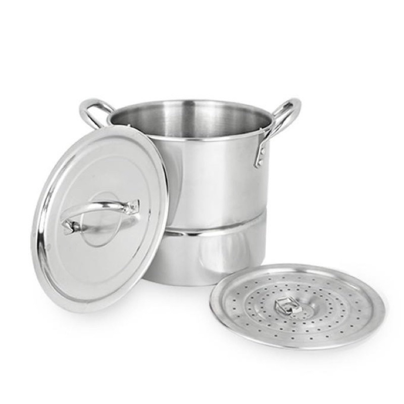 Jual Golden Flying Fish Stock Pot with Steamer Stainless Steel 30cm