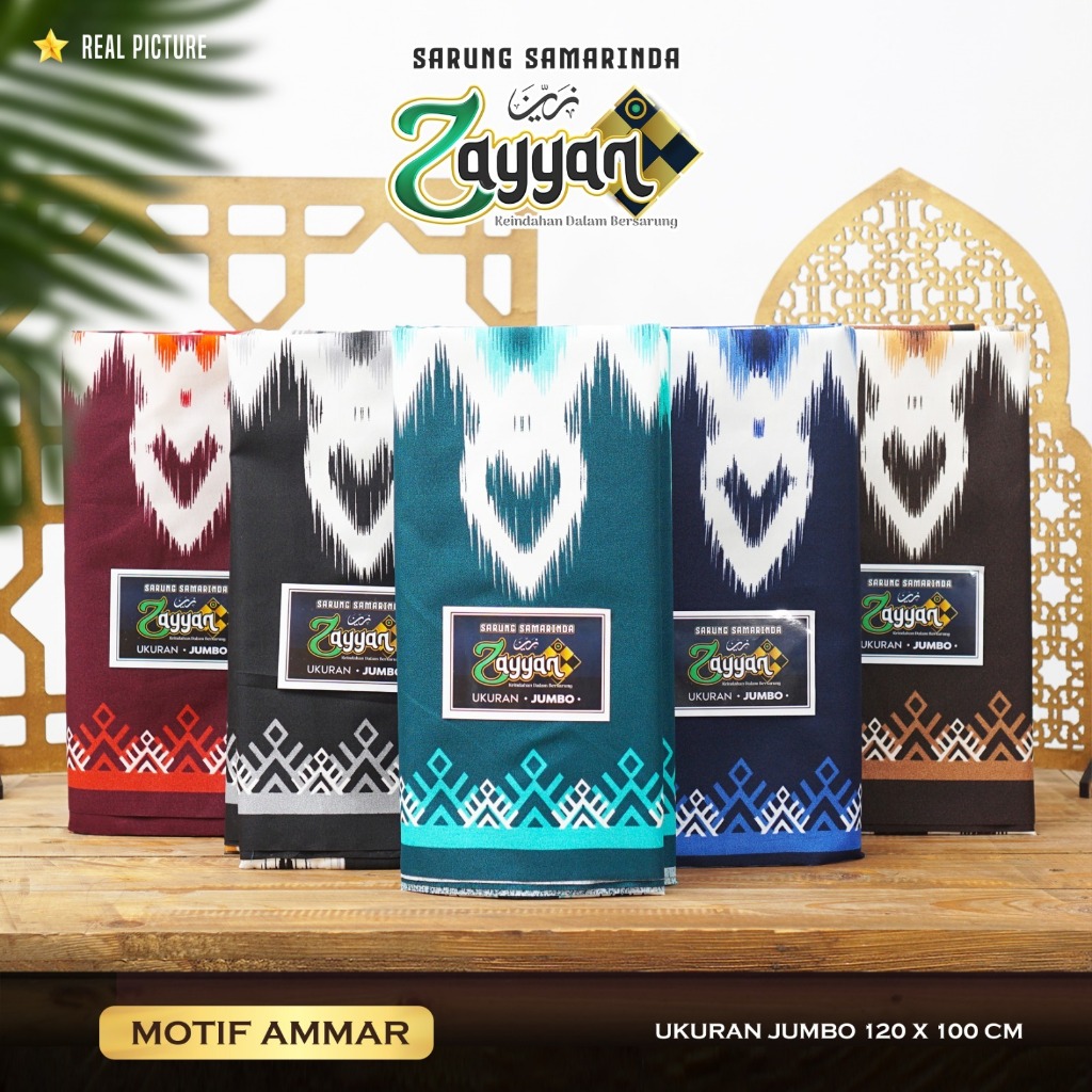 SARUNG SAMARINDA  ZAYYAN DEWASA UK 120 x 100 cm FREE BOX