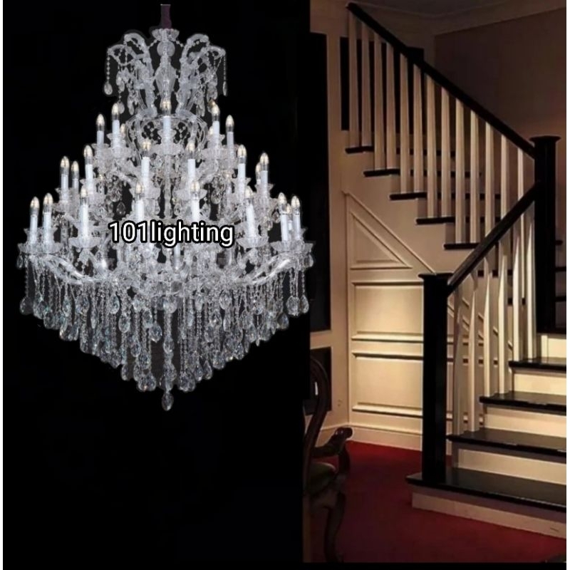 Jual lampu gantung void tangga lampu void kristal modern 25131/40 ...
