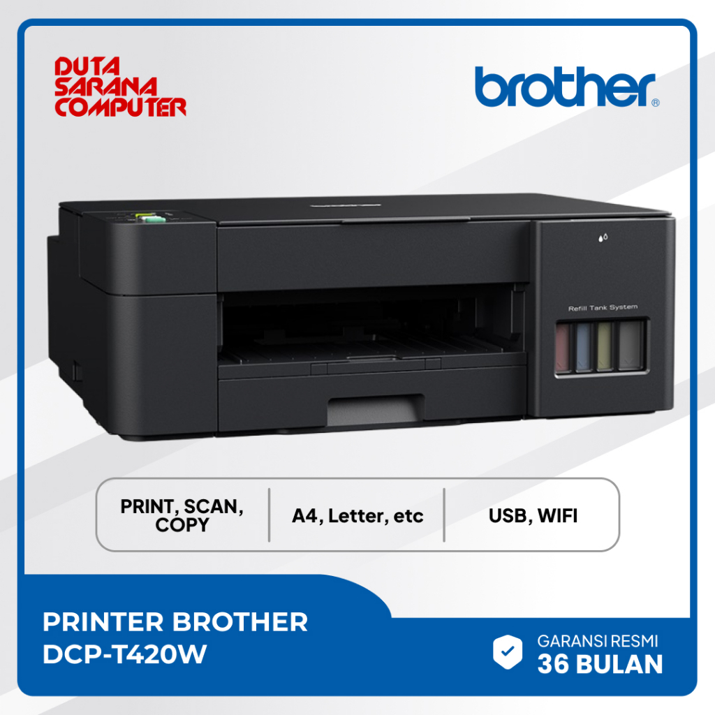 Jual PRINTER BROTHER DCPT420W T420 Inkjet AIO Print Scan Copy Wifi