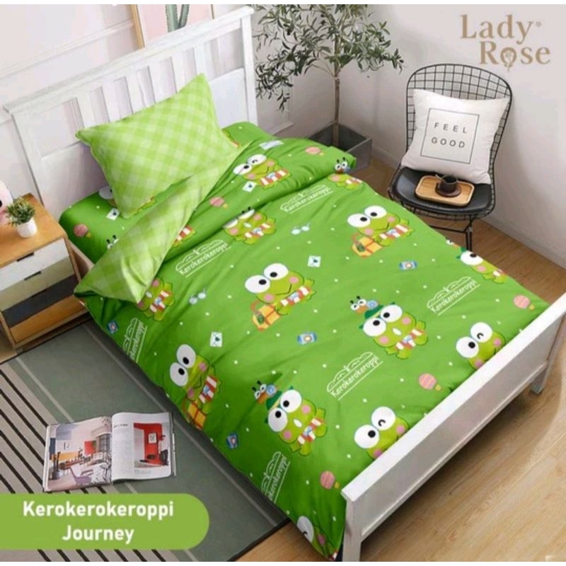 Jual Bed Cover Lady Rose Single Uk 120x200 Tanpa Sprei Motif Keroppi ...