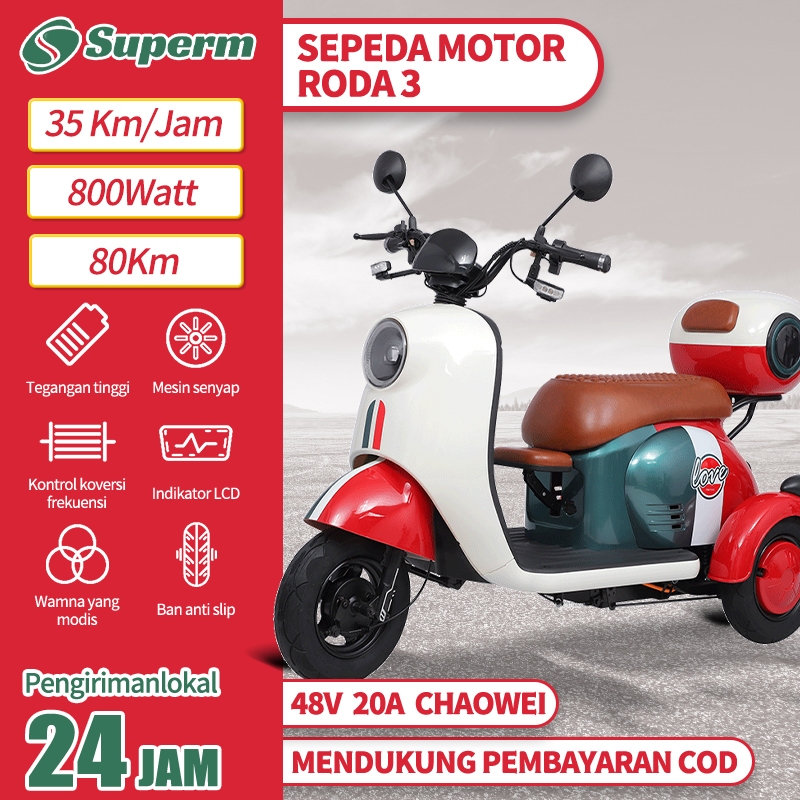 Jual Sepeda Roda Tiga Listrik Jam Sepeda Motor Roda V A Sepeda